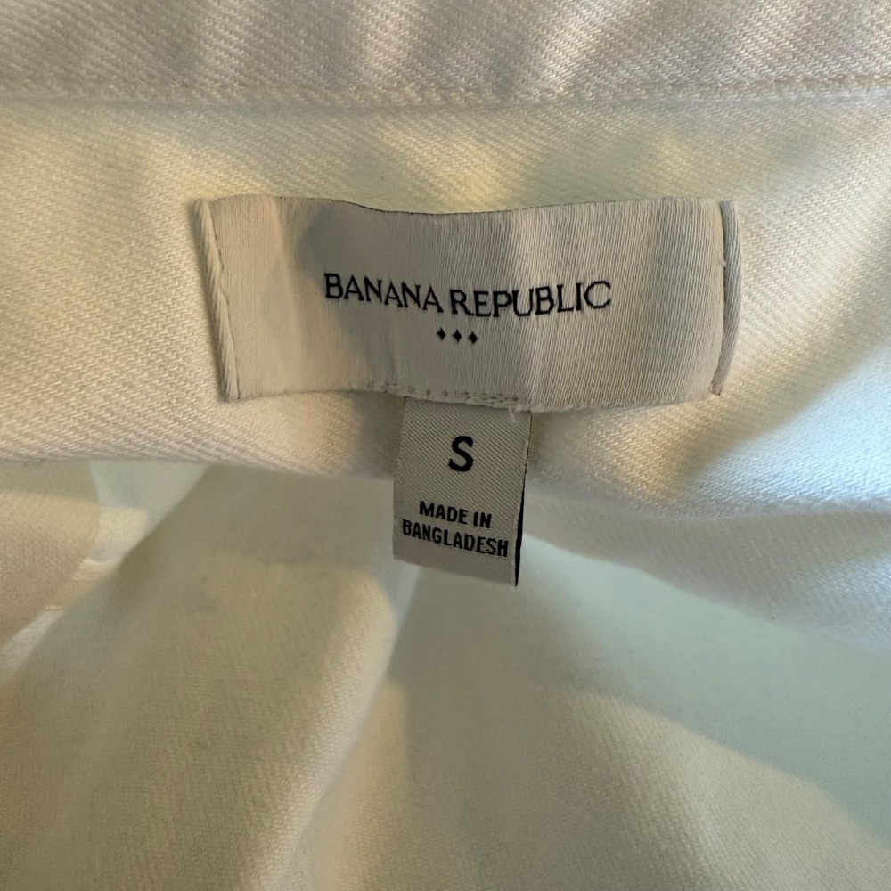 Banana Republic Denim Button down White Sleeveless Dress - Picture 9 of 10